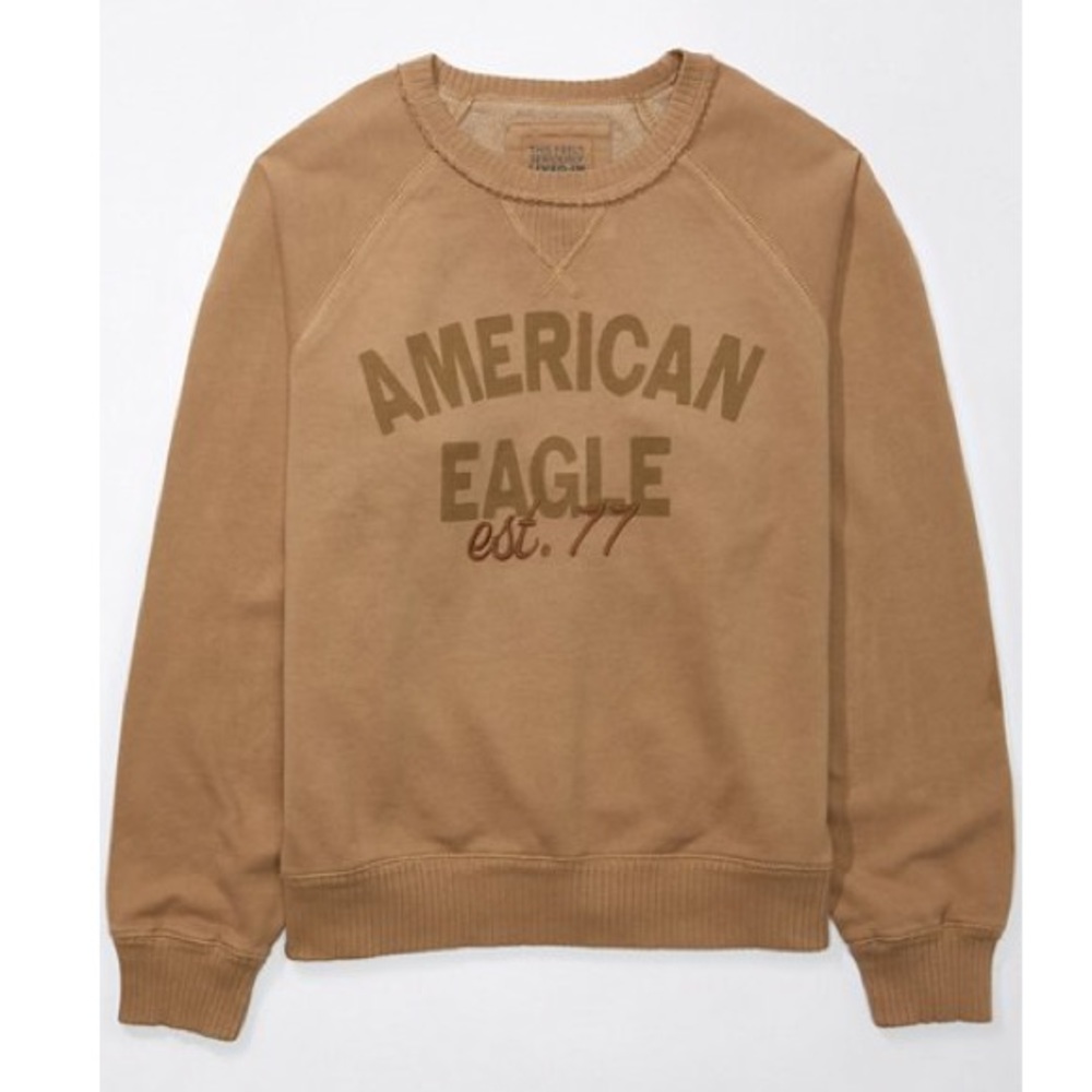 American Eagle Funday Graphic Raglan-Sleeve Sweatshirt, NWT